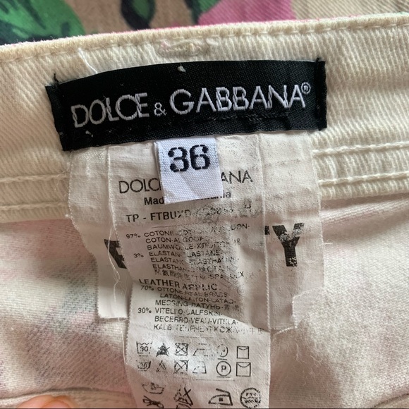 Dolce & Gabbana Floral Print Skinny Jeans With Ankle Zip - Picture 11 of 13